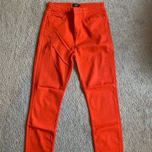 Kate Spade Saturday High Rise Skinny Orange Jeans
